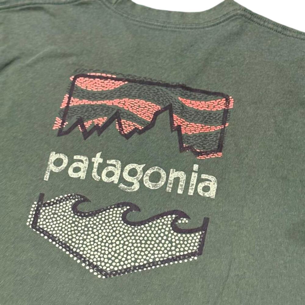Patagonia Long sleeve Shirt with Mountain and Wave Graphic